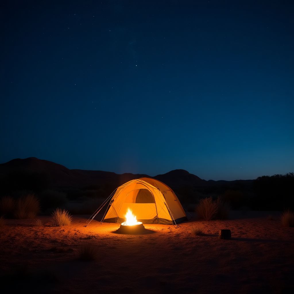 Camping in the Australian outback
