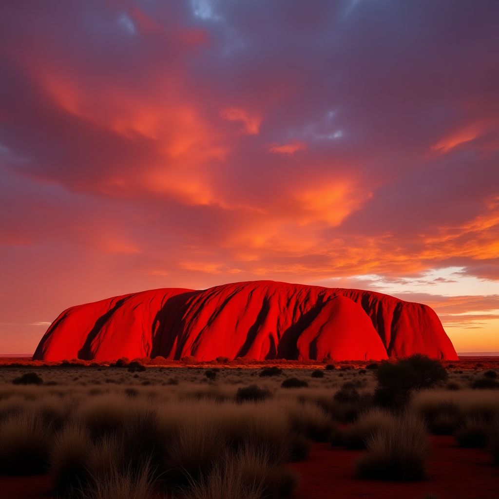 Sunset at Uluru