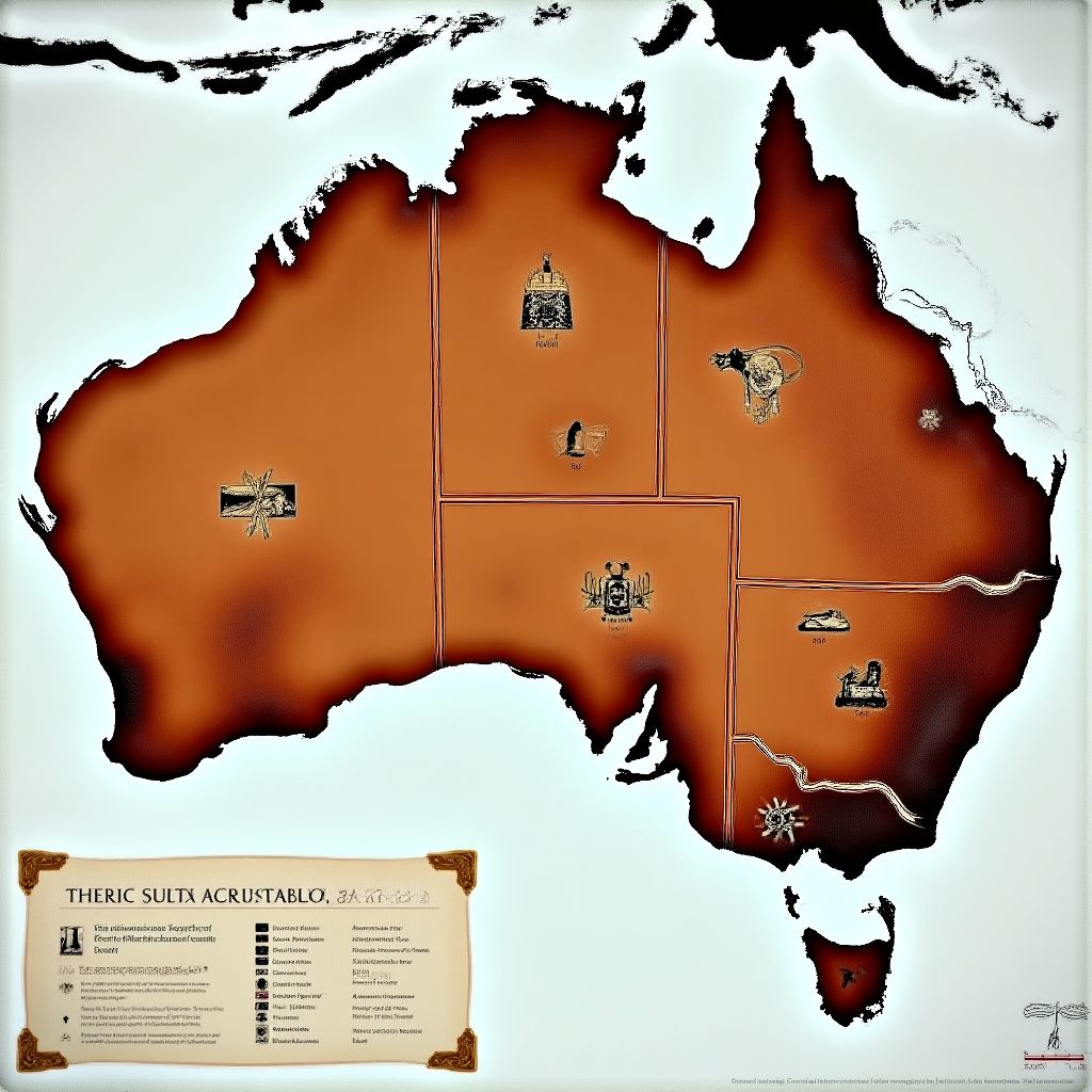 Map of indigenous Australian cultural sites