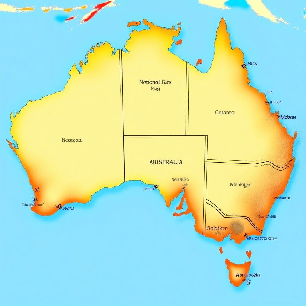 Interactive map of Australian national parks